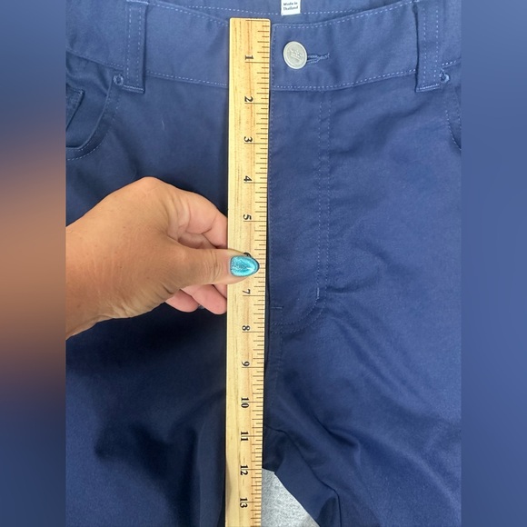 Peter Millar Mens Golf Pants Size 36 Navy Blue Short Ankle Length - Picture 9 of 14